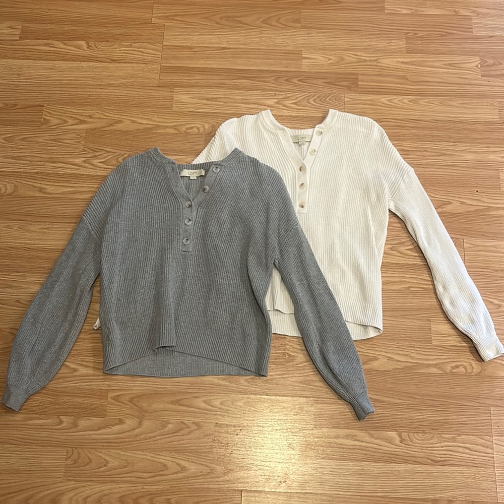 BUNDLE of 2 LOFT Knit Sweaters